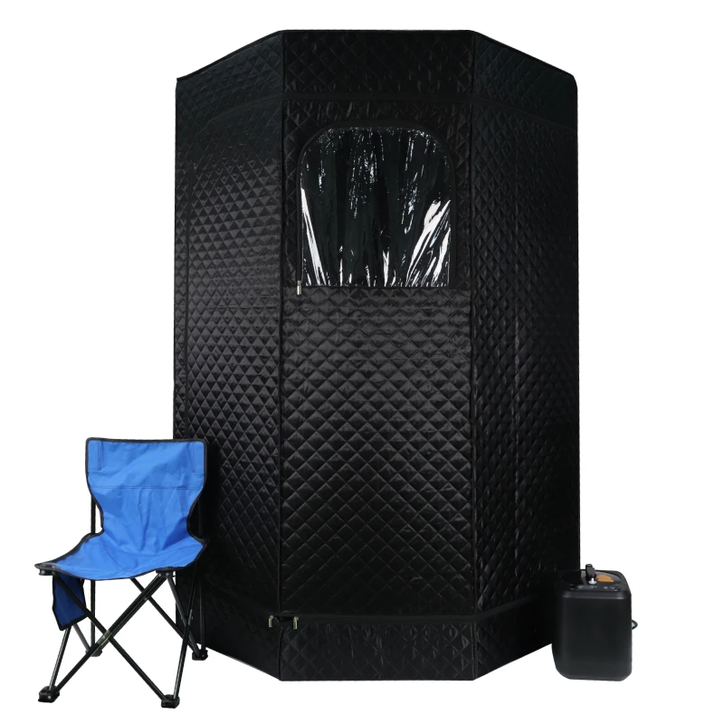 Top Sale Home Steam Sauna Portable Full--Body Steam Sauna Box With 3L &1000w Steamer Generator
