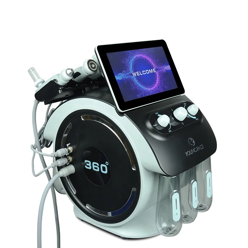 Portable multi-functional pore cleaning black head remover skin rejuvenation hydro facial machine