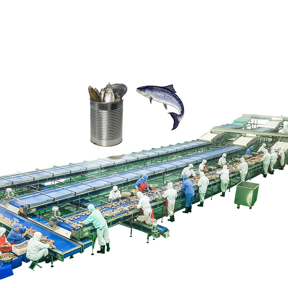 LWT Automatic Canned Tuna Fish Processing plant Canned Fish Processing Machinery