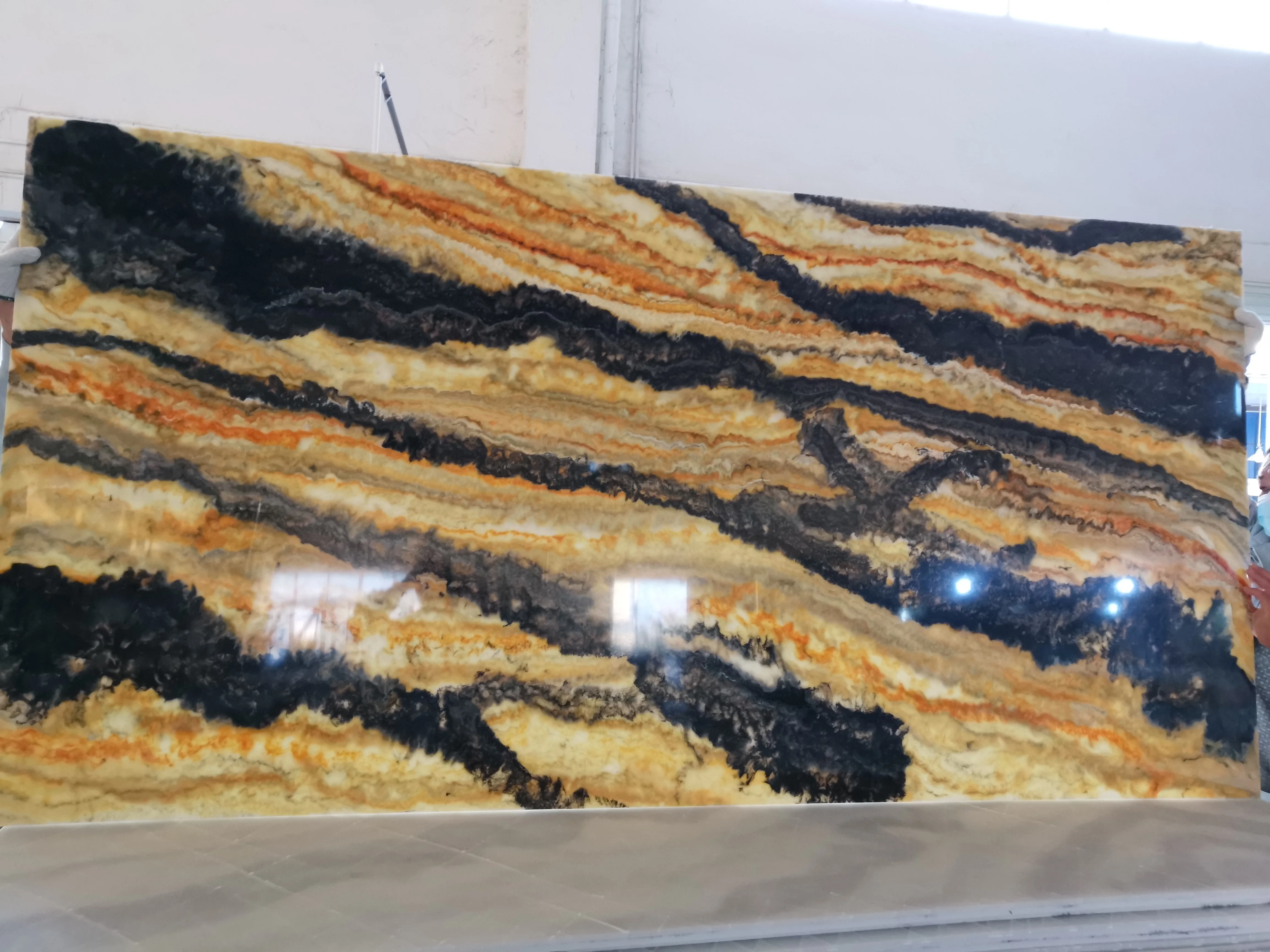 yellow onyx high quality good price artificial stone wall panel