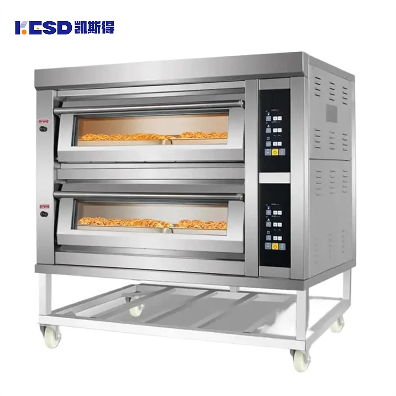 Commercial Stainless Steel Deck Oven With Steam 12-Tray 3 Deck Bakery Oven 2-Tray 1 Deck Gas Or Electric
