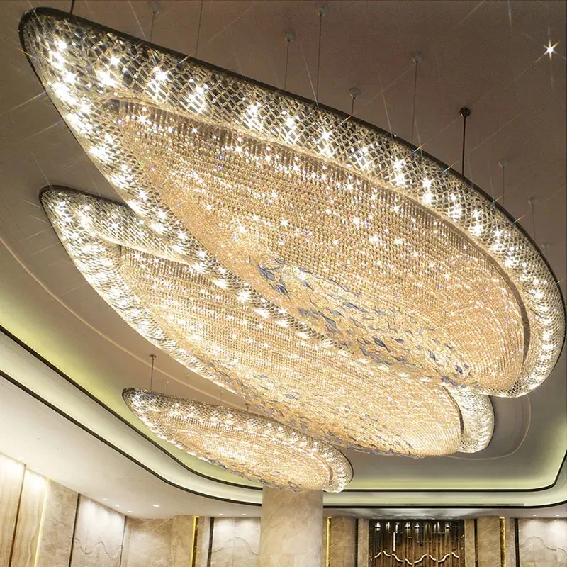 HUAYI HOT Sale Luxury Product Professional Custom Hotel Lobby Modern Decorative LED Chandelier