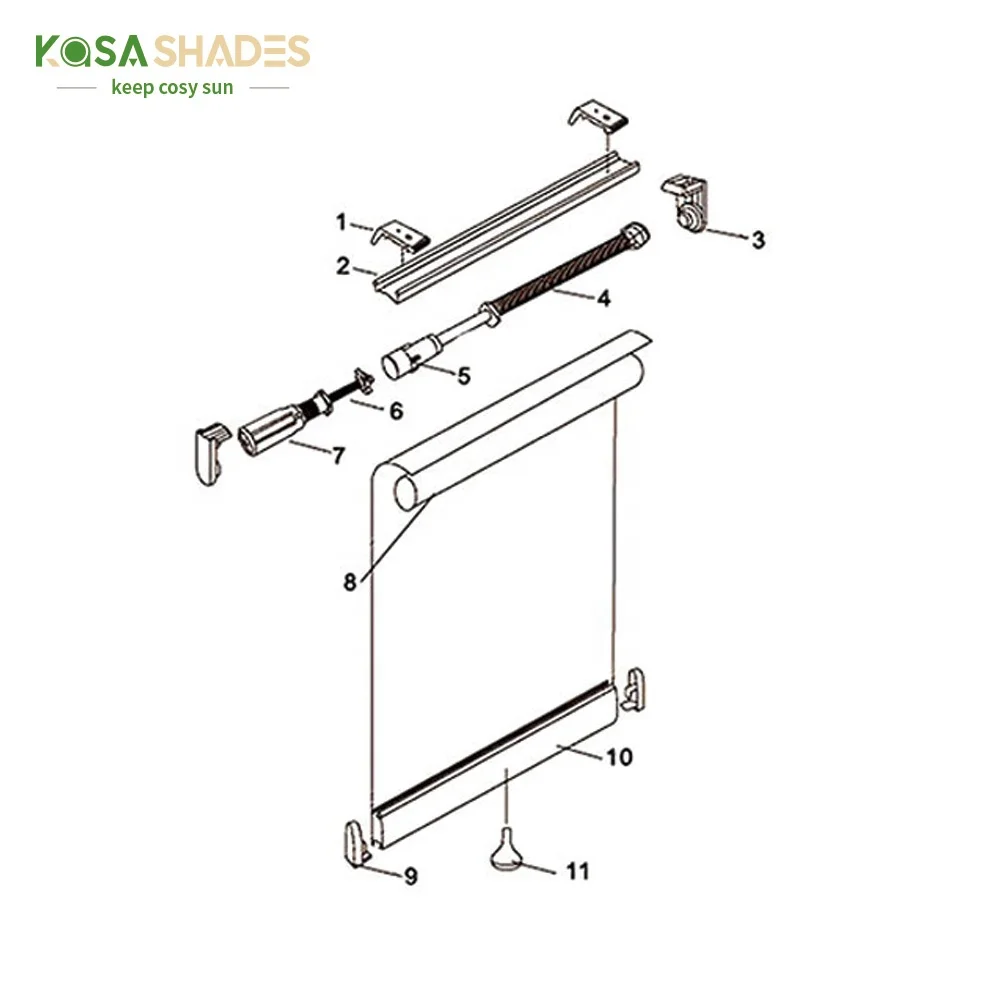 Wholesale Sun Shade Custom Size Made Cordless Control Curtains Roller Shades