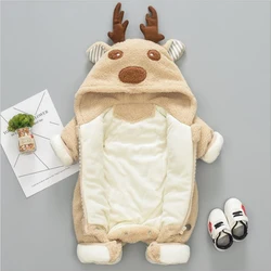 Baby autumn and winter clothing plus velvet thickening climbing clothes