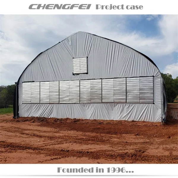 Fully automated light dep deprivation plastic film green houses agriculture commercial mushroom greenhouse tent for sale