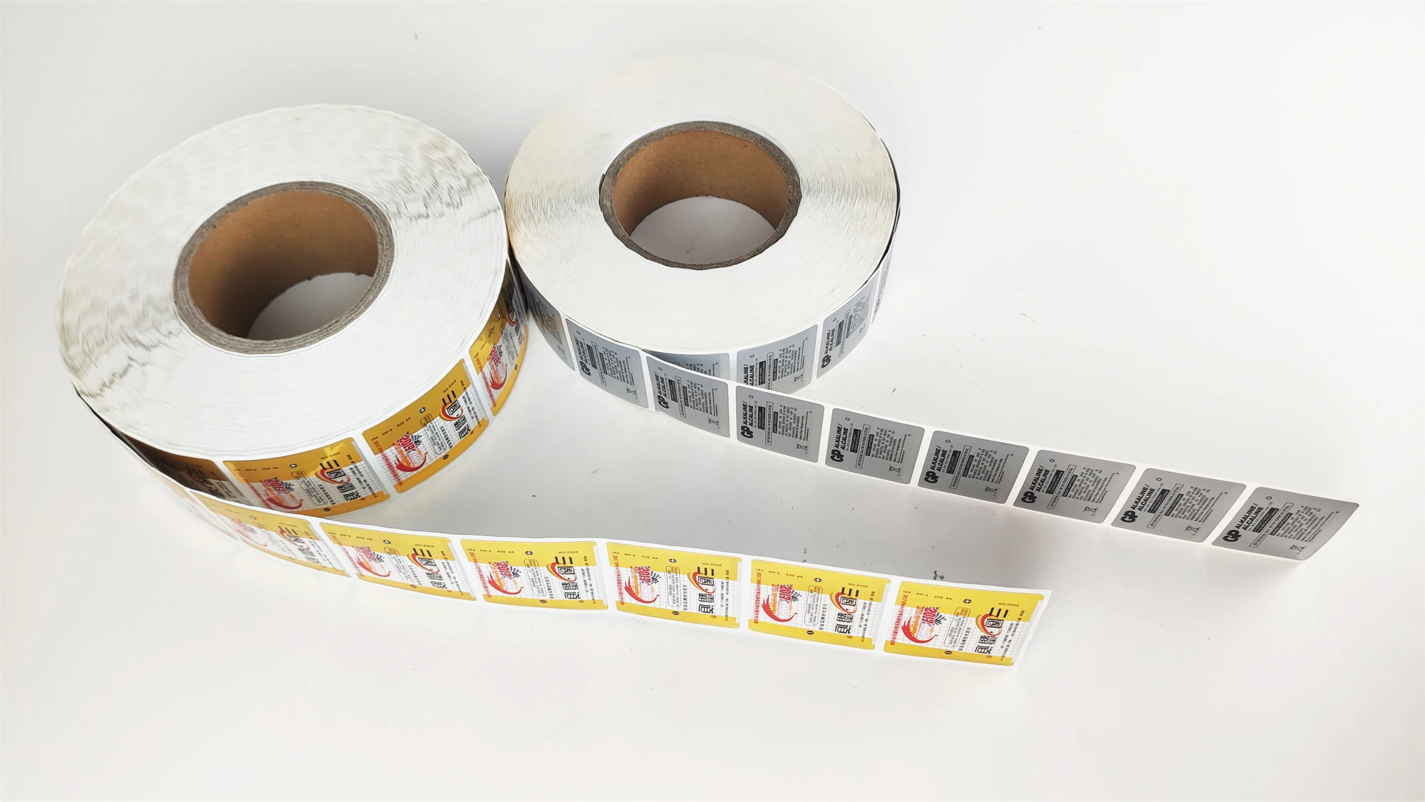 Battery label roll custom size self-adhesive label sticker waterproof  label