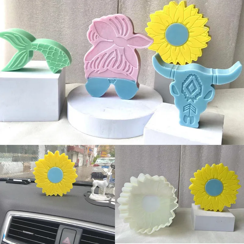 SA1013 Home Decoration DIY Resin Crafts Casting Epoxy Resin Candles Molds Luxury Brand Logo Aromatherapy Silicone Candle Mold