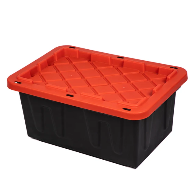 Plastic Storage Box 17 Gallon  Heavy Duty Storage Box  Lockable Container Tote large  plastic storage box