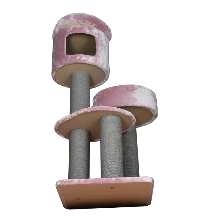 Wholesale Sisal Castle Large Climbing Scratch Tower Pet Scratcher Big Wood Condo Furniture Cat Tree