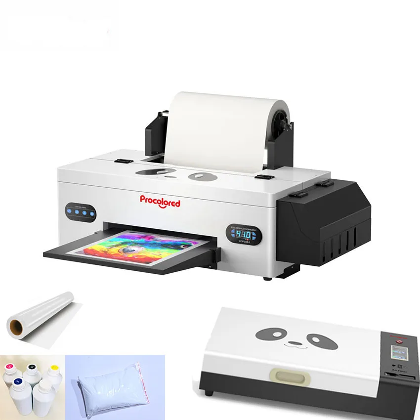 Free Shipping Procolored Small Dtf Printer A3 XP600 DTF L1800 With Heat Press Machine And Oven For Tshirt Hoodies Printing