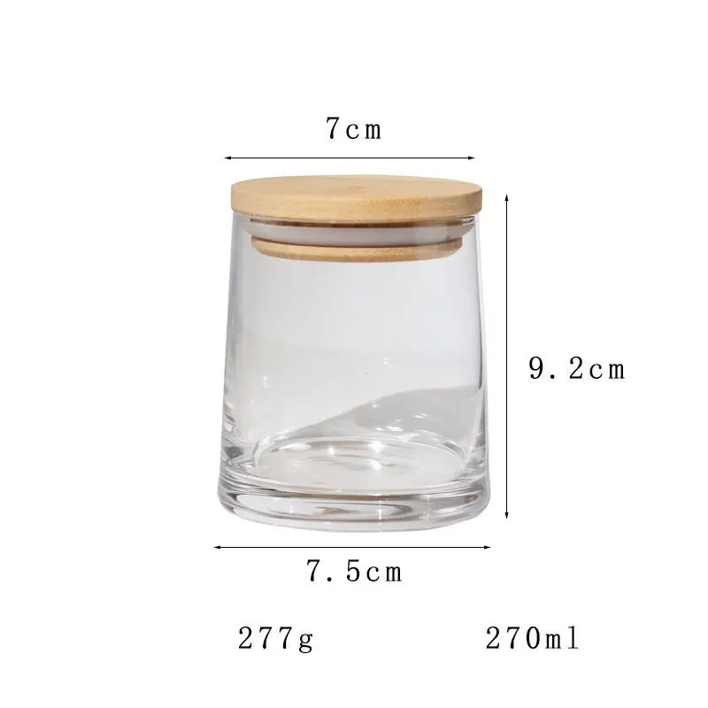 Customization Iridescent 270ml Empty Luxury Glass Candle Jars For Candle Candle Container With Wooden lid