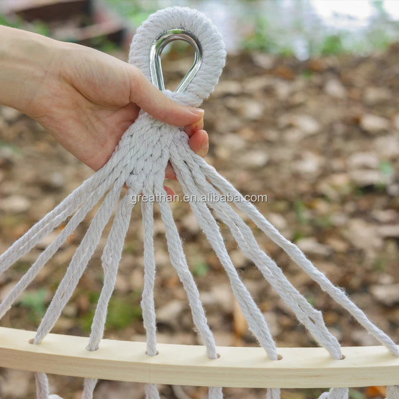 9x5ft 280x150cm Large Comfortable White Double Hammock with Spreader Bar