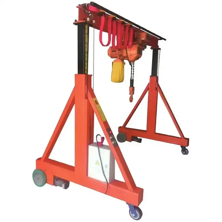 Workshop mobile 1 2 3 5 8 10 15 20 25 ton electric lift travel mini portal small a frame portable hoist gantry crane with wheels