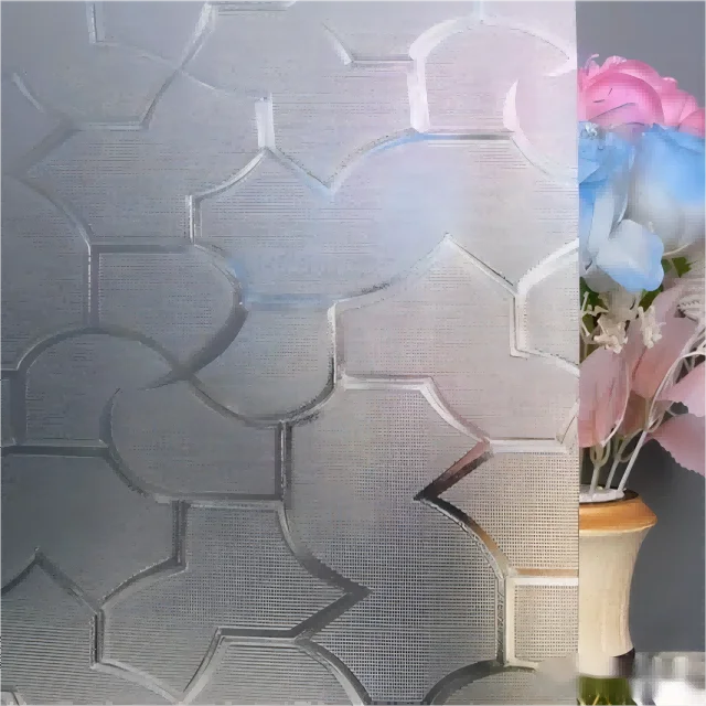 3MM 3.5MM 4MM 5MM Karatachi Nashiji Patterned Glass Bronze Green Blue Grey Colors Figured glass prices