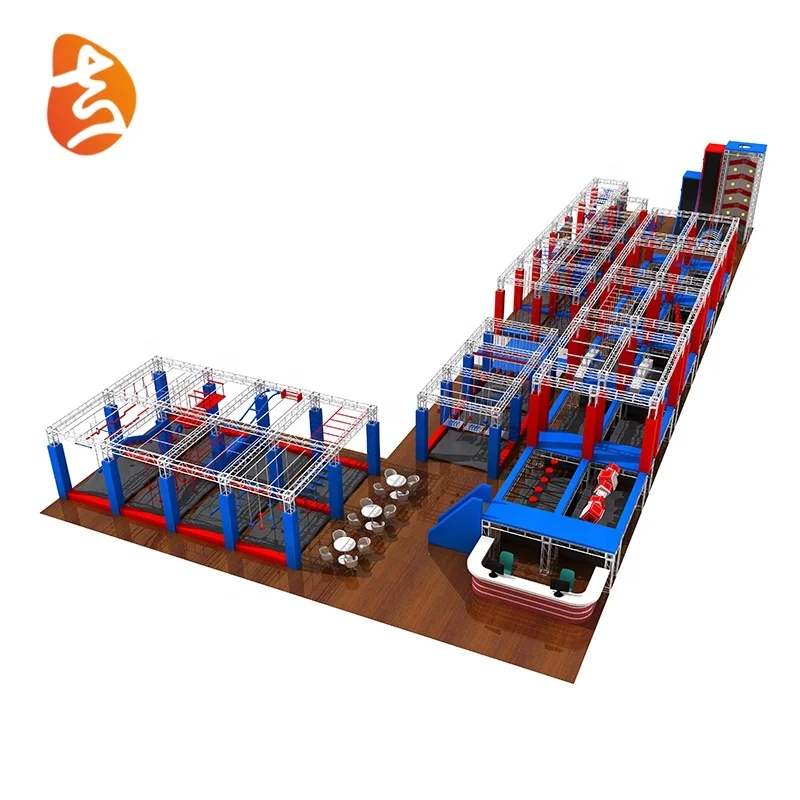 Kids Adult Indoor Adventure Games Zone Playground Multifunction Colorful  Water Form Warrior Obstacle Equipment for Men Women