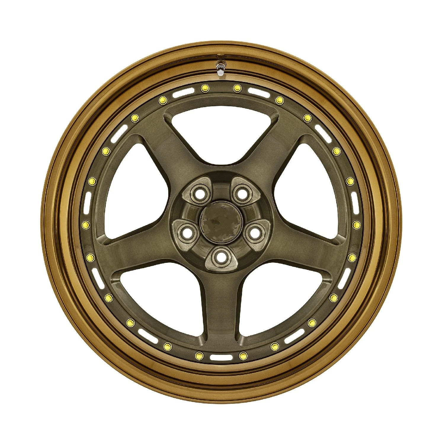 Custom Sport Two-Piece Forged Alloy Wheels Bronze Lip Brushed Gray 18-20 Inch 5x114.3 PCD Aluminum Material for Nissan BMW