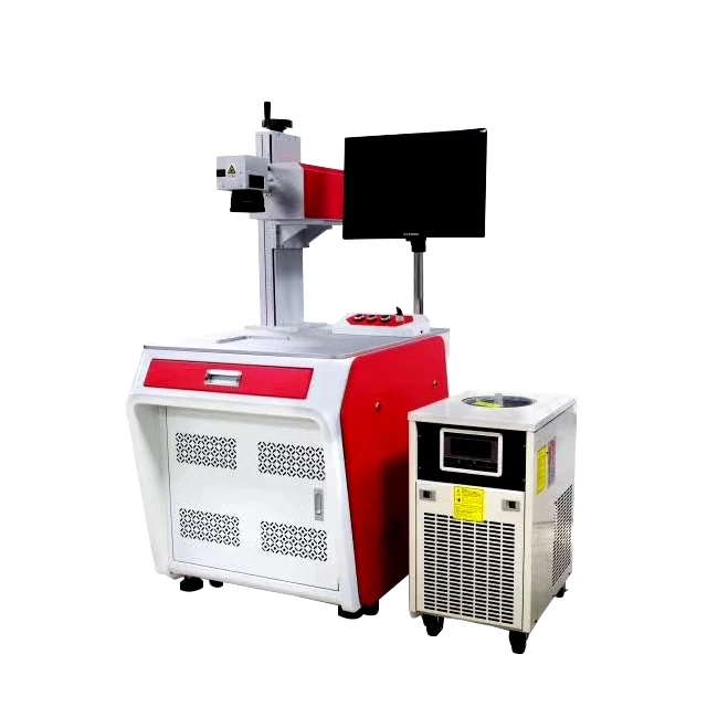 UV precision laser marking machine crystal and glass engrave fiber printer for glastic