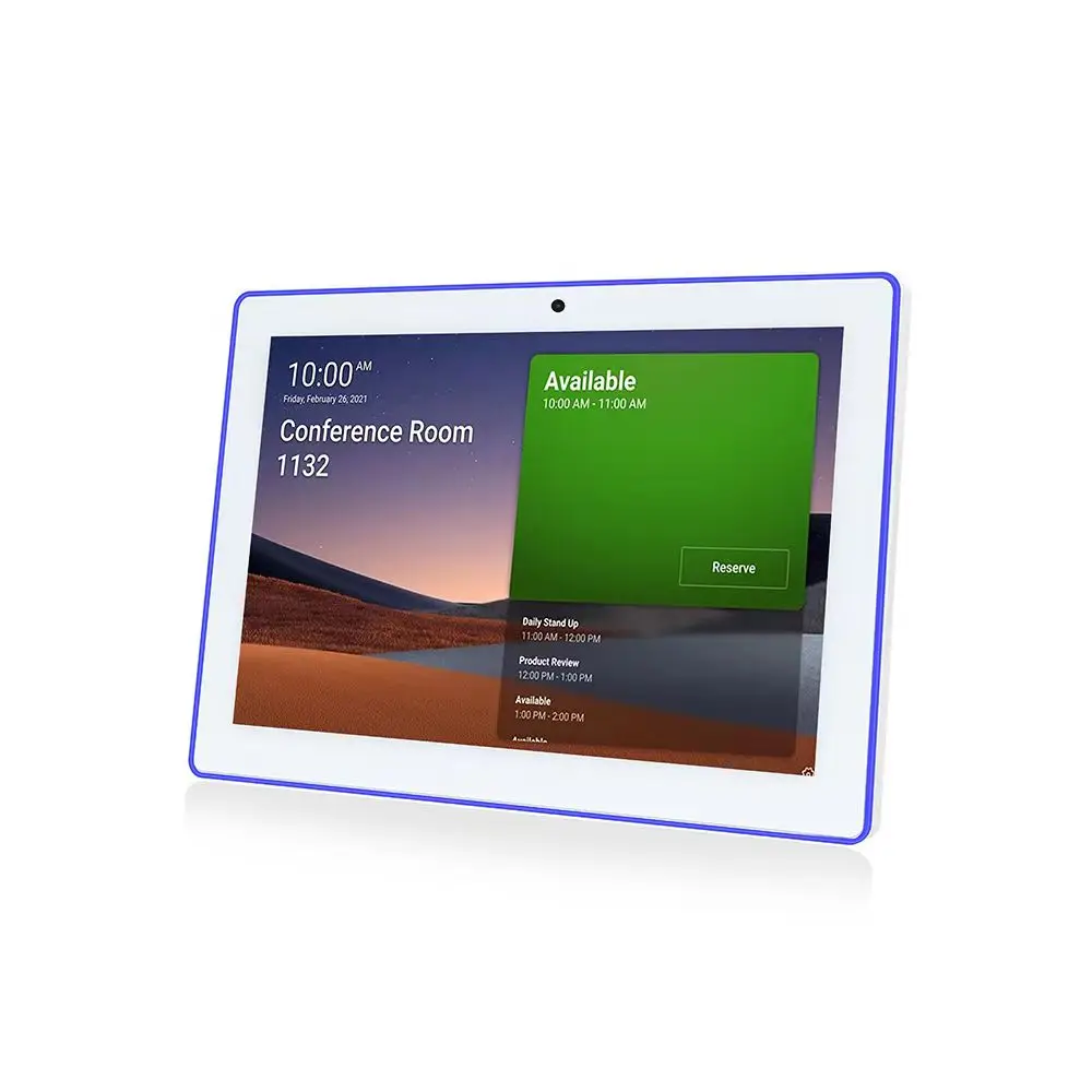 Digital Signage RK3568 10.1 inch Android 11 Wall-mount Touchscreen Colorful Surrounding LED Light Bar IPS Panel Android Tablet