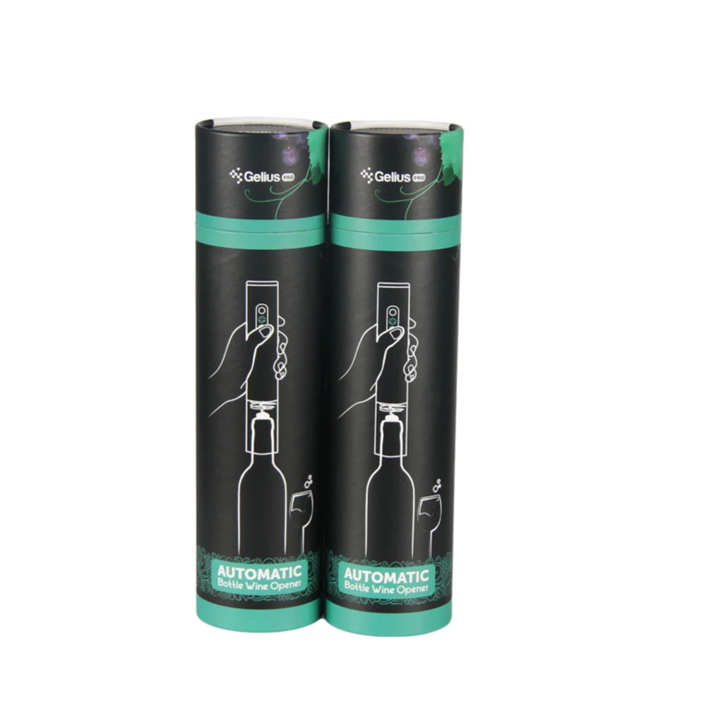 Eco Friendly Biodegradable Black Cardboard Cosmetic Container Paper Tube with Lid