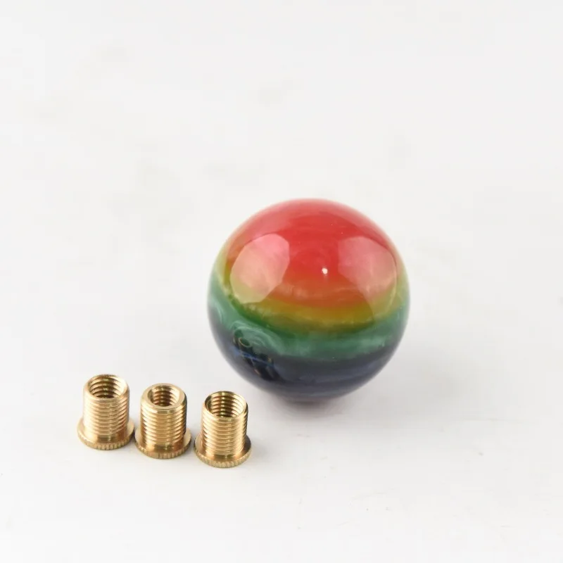 Shift Knob Rainbow Color Resin Gear Shift Knob Jdm Universal Racing Car Gear Knob Ball