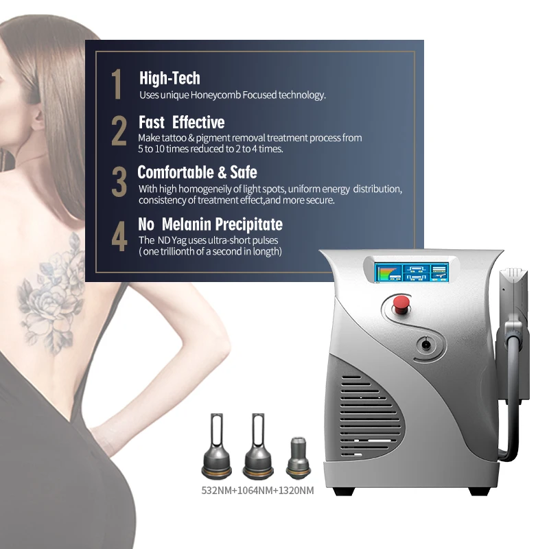 2025 Professional Wholesale Price Q-switch Nd Yag Portable Laser Tattoo Removal Machine nd yag laser for sale