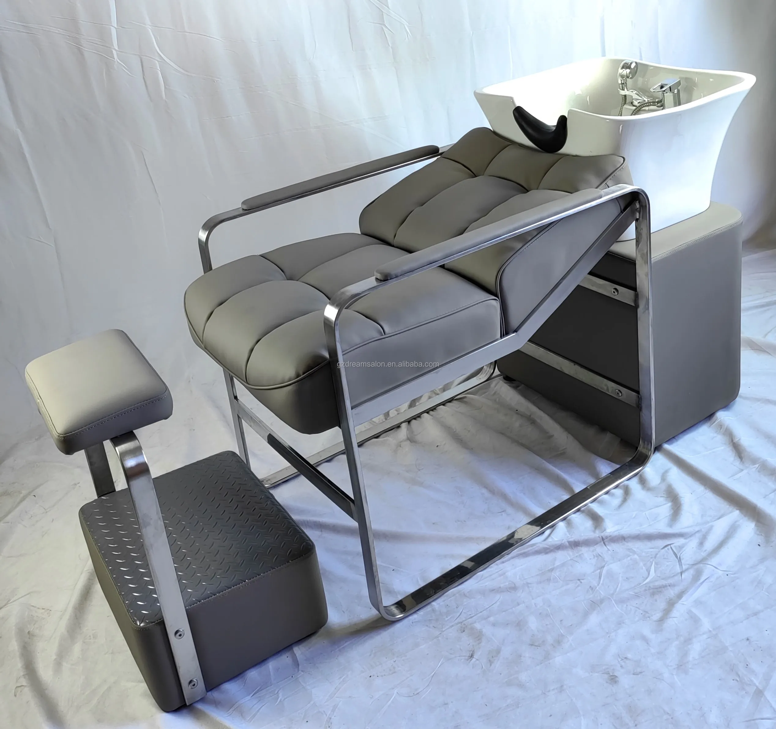 DREAMSALON 2022 New Design Salon Furniture Half lying Comfortable Hair Salon Equipment Water Parts Included Shampoo Chair