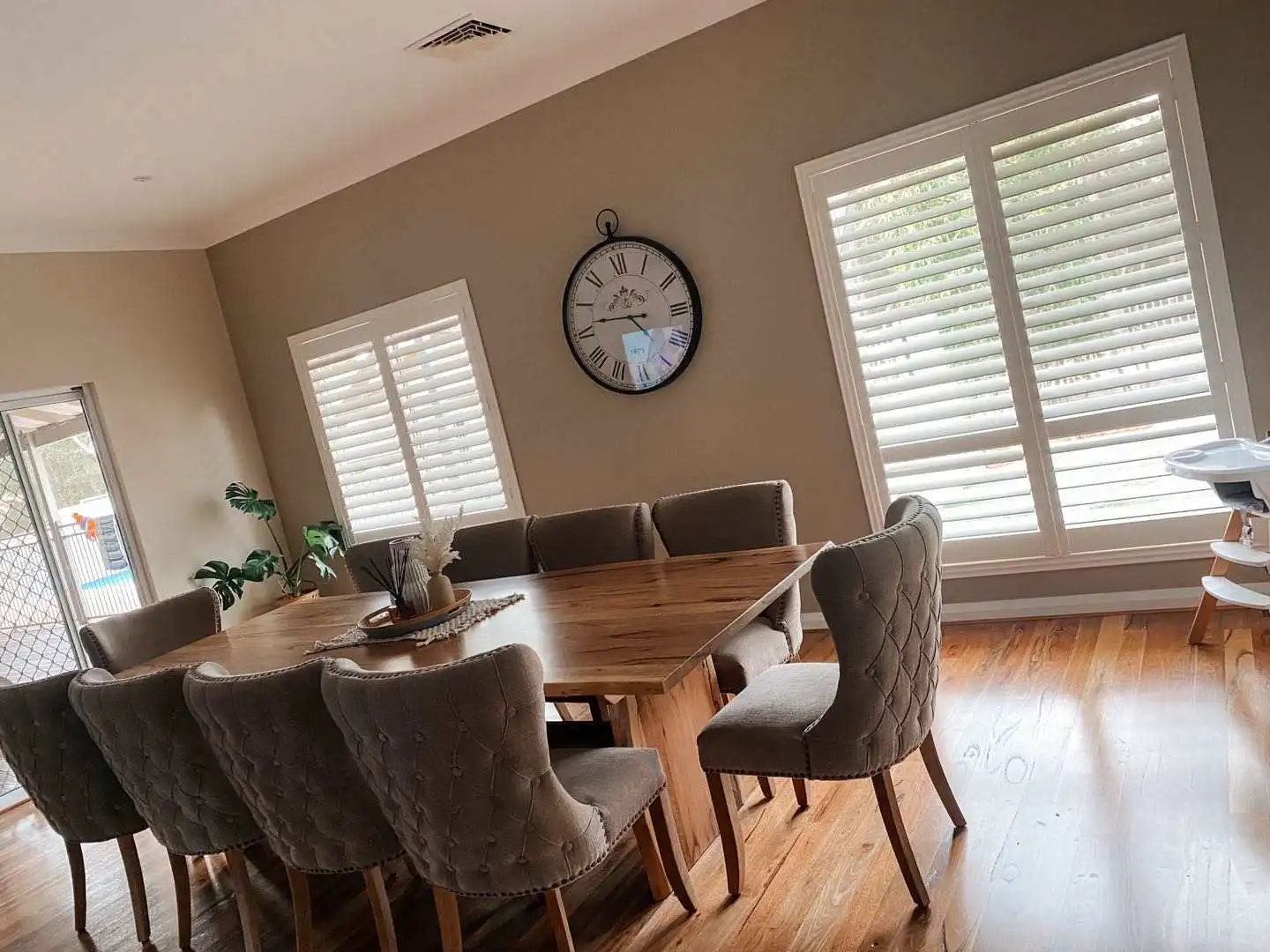 Luxury Style Bathroom Bedroom  White Color  PVC Plantation Shutters High Grade PVC Material Window Shutters