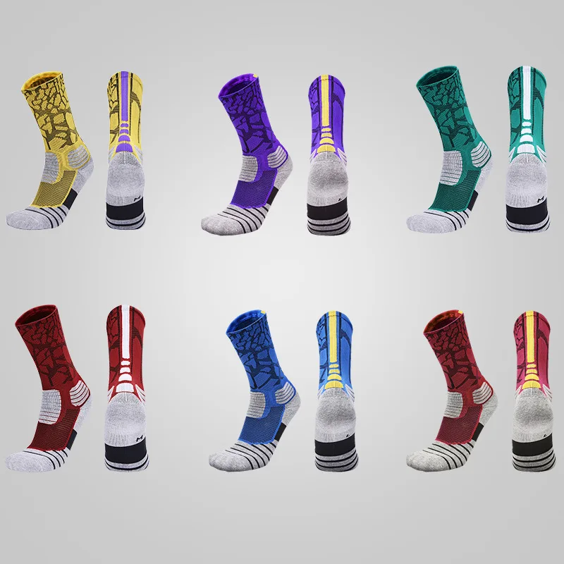 Basketball Crew Socks Athletic Custom Roller Skate Sport Socks Mid Calf Breathable Basketball Training Socks