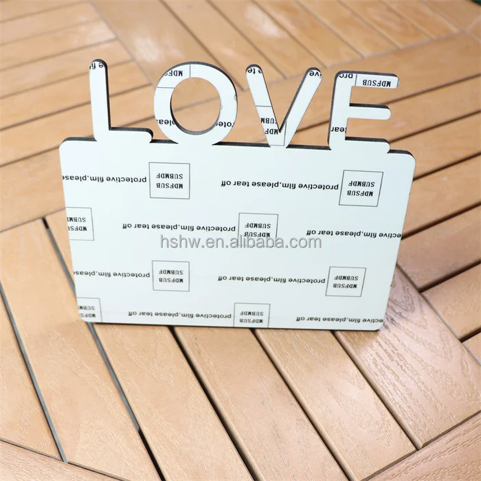 2023 New Frames DIY Blank Love Picture Frames Printable Sublimation MDF Photo Panels For Desk Decoration