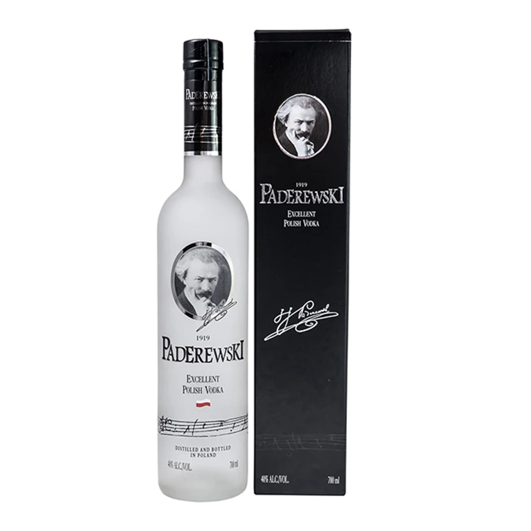 TOP Premium good price Paderewski vodka expensive appearance 500 ml glass bottles packaging vodka alcohol