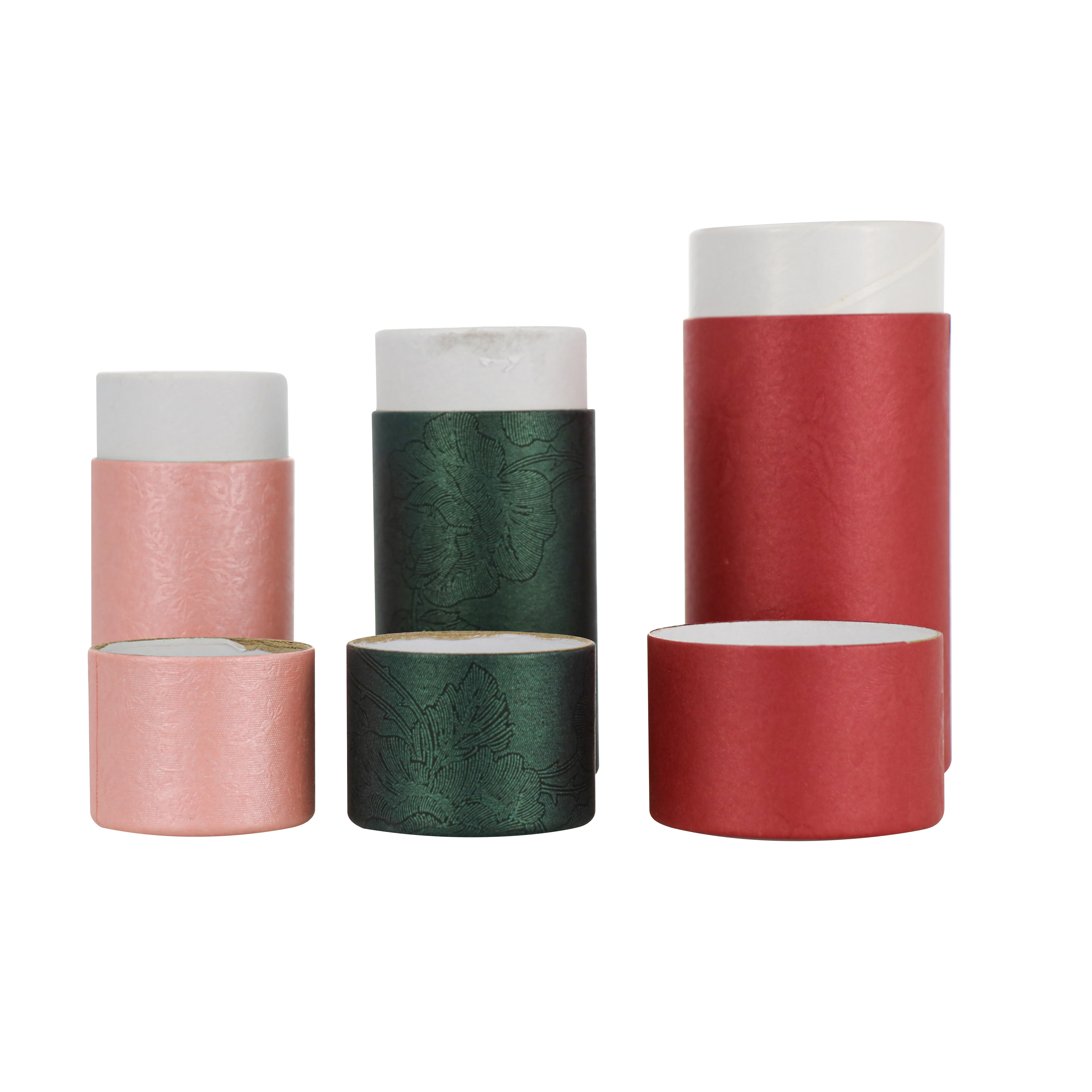 Wholesale Luxury Cylinder Paperboard Tube Packaging Paper Cosmetic Canister Cylinder Packaging Box