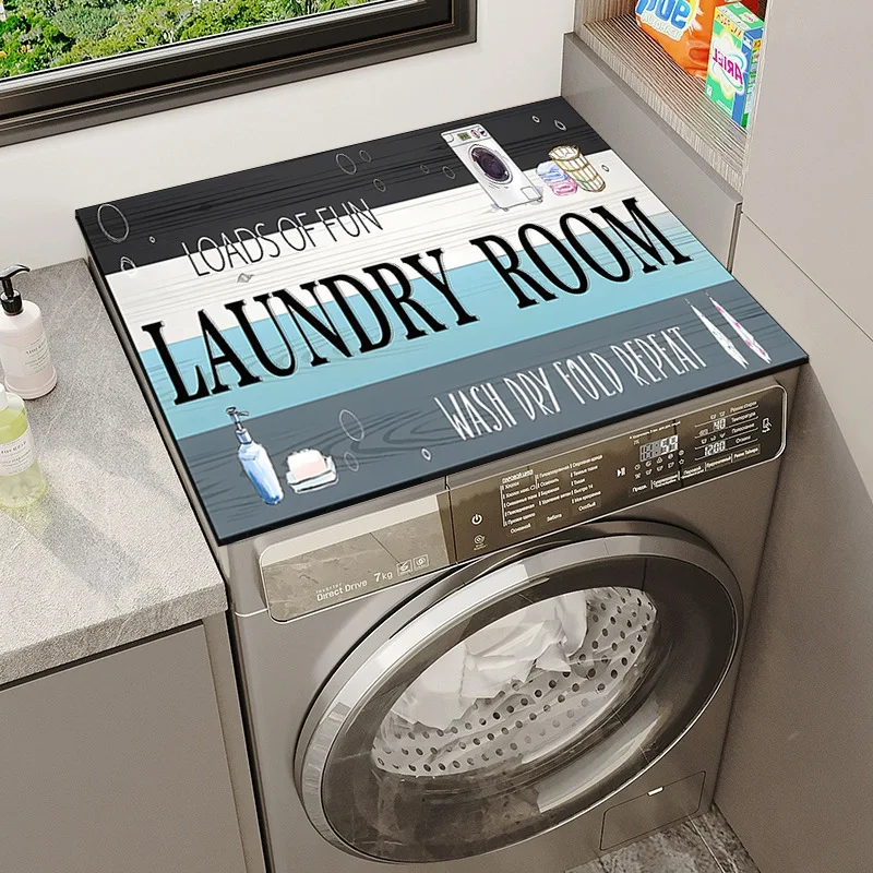 Sign diatom mud drum washing machine sunblock modern simple absorbent quick drying mat refrigerator dust cover