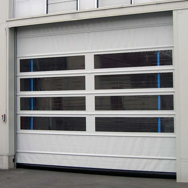 Hot Sale Automatic High Speed Pvc Stacking Doors/Folding Type Pvc Fabric Fast Rolling Rapid Roller Shutter Door