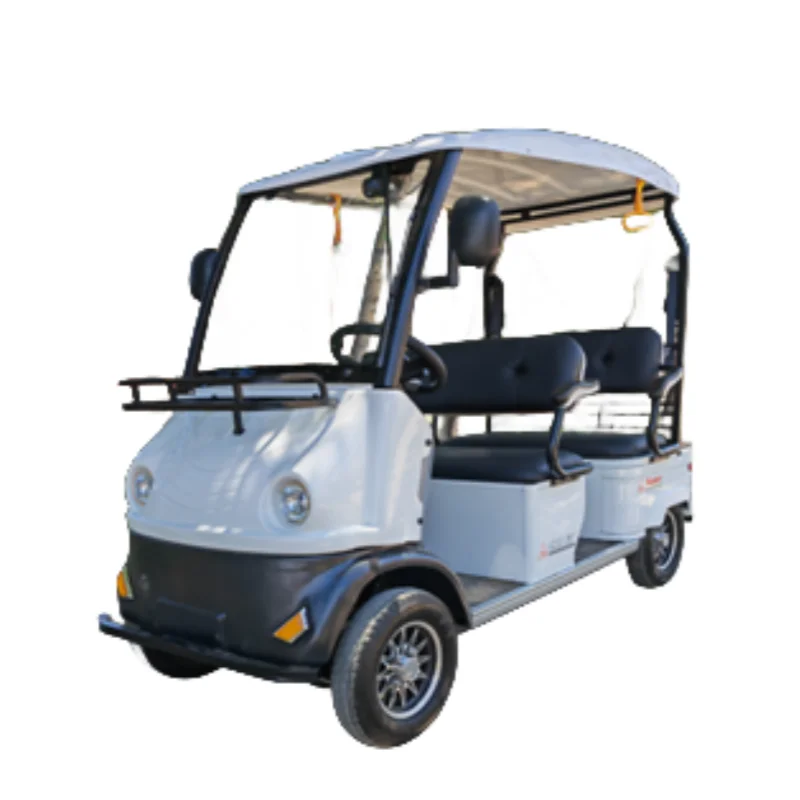 2024 Ultra-Luxury Electric Four-Wheel Two-Seater Tour Bus Integrated Battery Steel Frame Safety Handrails Multi-Person Travel