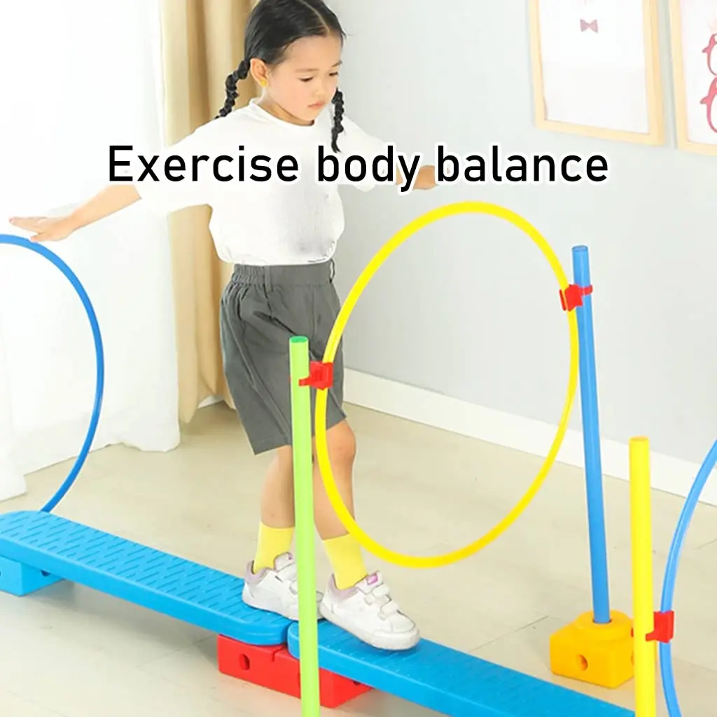 Kindergarten Coordinating Toys For Kids Balance Board & Agility Hoop Toy Combination Internal Sensory Integration Training Kit