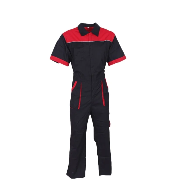 Safety Workers Anti Static Cotton Aramid Short Sleeve Coverall With Knee Pad Coverall