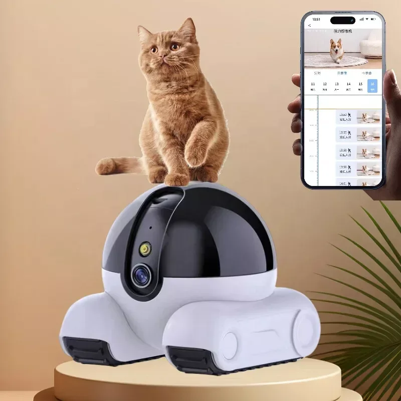4G Wifi Pet Companion Robot Toy With Camera Cat Dog Smart Toy Pet Camera