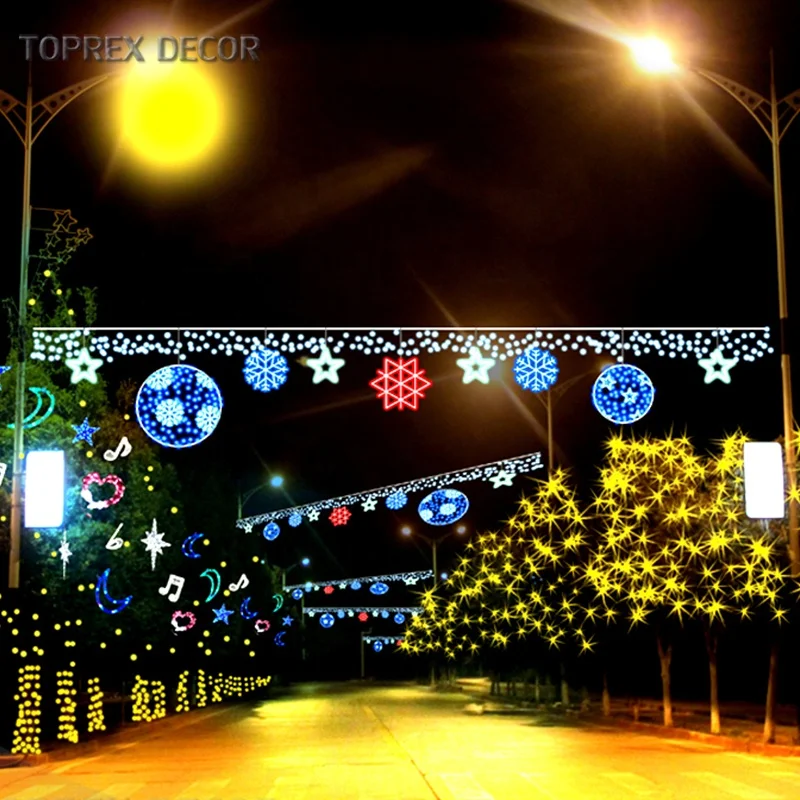 Waterproof colorful outdoor led street motif light diwali festival decoration