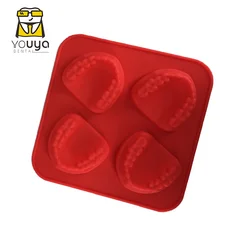 Customize Silicone Tooth Shaped Ice Cube Tray Teeth Ice Mould