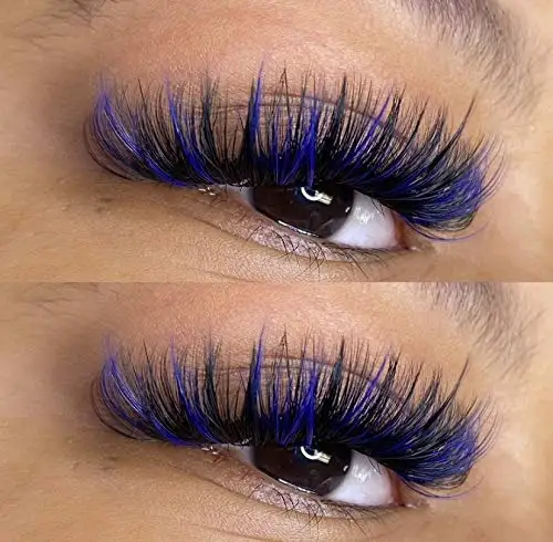 Premium eyelash extensions korean pbt colored full volume extension lashes for professional salon