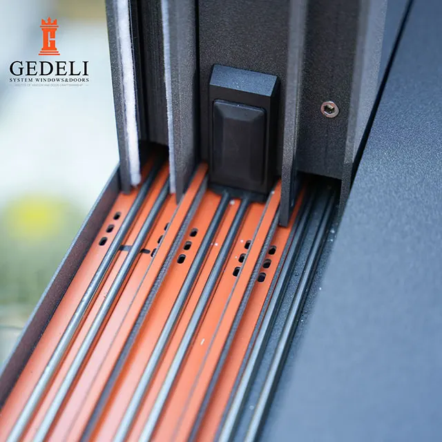 Recessed design folding sliding window soundproof aluminum window balcony large glass window