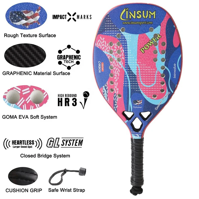 Amazon Hot Mould Carbon Fiber Beach Tennis Racket