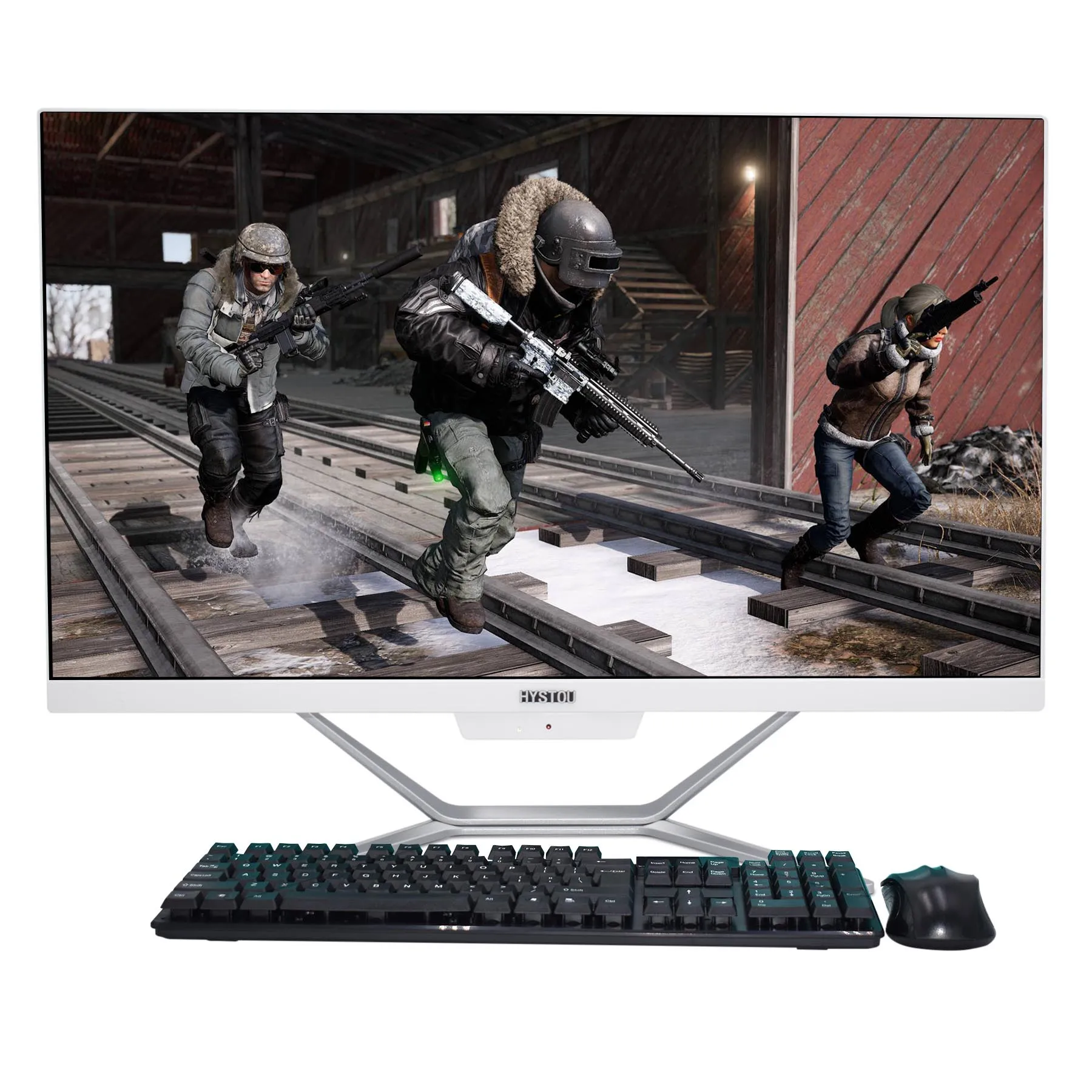 HYSTOU 24 дюймов сенсорный экран все в одном ПК i7 9700F GTX 1050 TI игровая графика карта настольный компьютер из серии