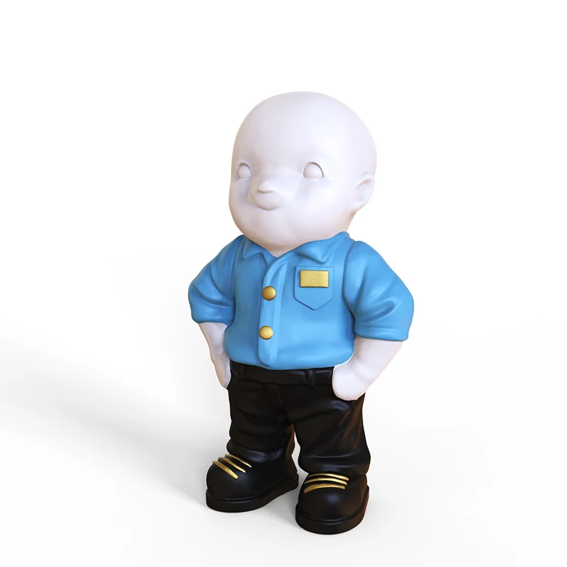 Personalized resin craft home decoration unique cute figurin custom mini 3d action custom cartoon toy figurine