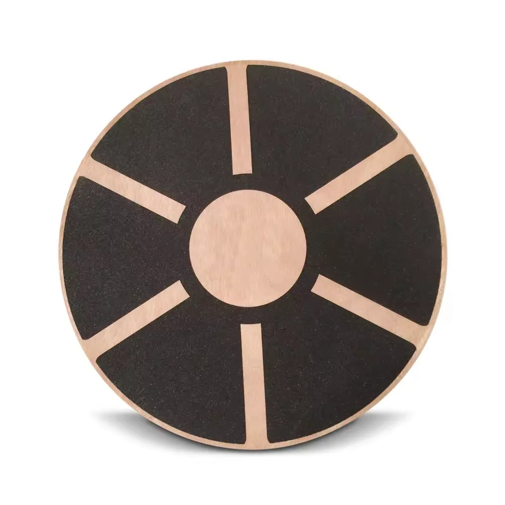 Low price wholesale circular anti slip fitness training swinging wooden balance board