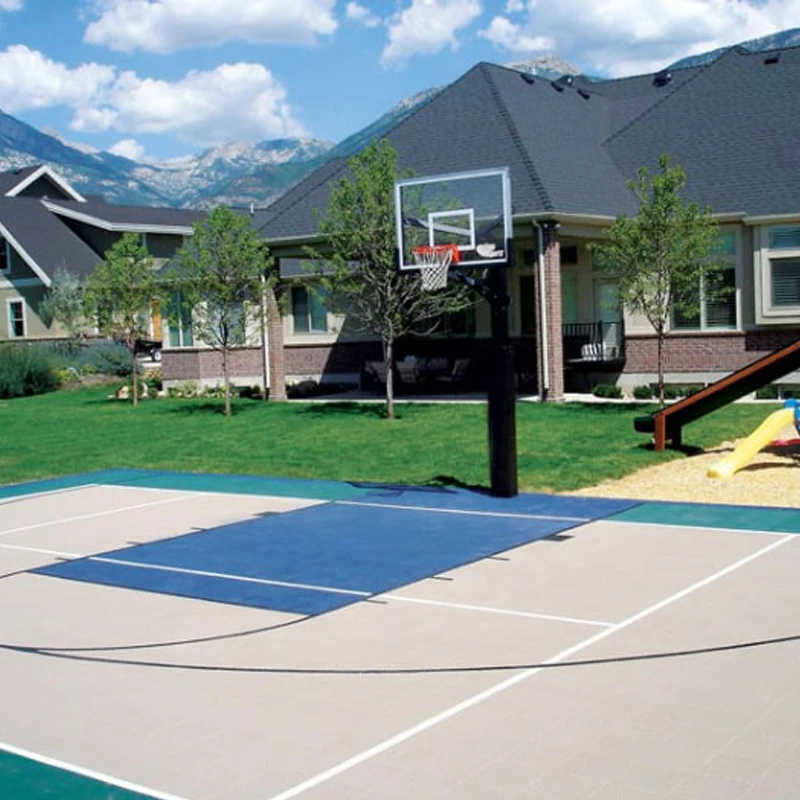 DIY outdoor backyard basketball court flooring for sport court tiles Free sample