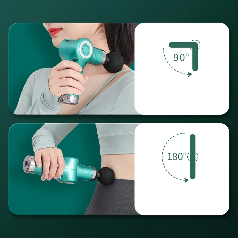 Private Label Black 180 Degree Wholesale Body Electric Impulse Massage Products Massage Machine Gun High Quality 2023 For Back