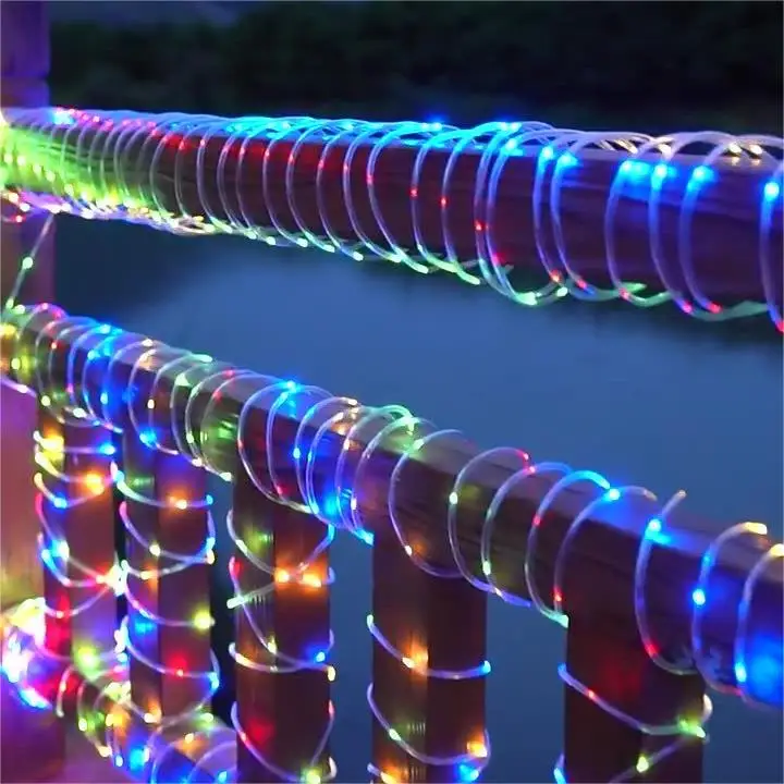 Solar Rope 8 Modes Outdoor Waterproof LED 110FT Solar Powered Tube Lights for For Garden Fence Yard Christmas Decoration
