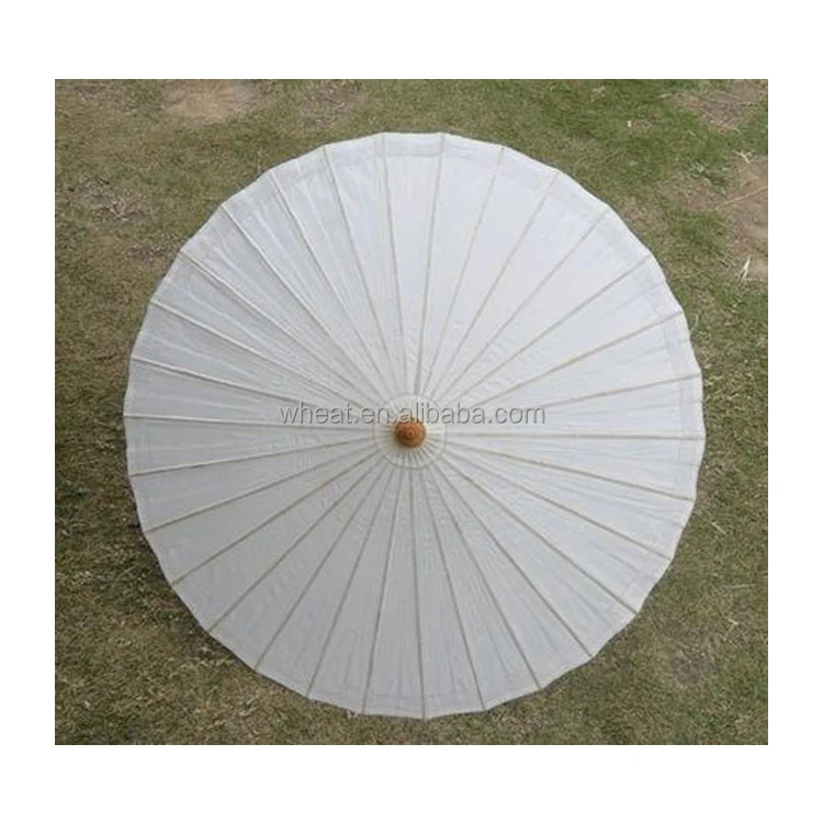 Chinese Factory Price Popular Round Wedding Umbrella/ White Plain Silk Umbrella