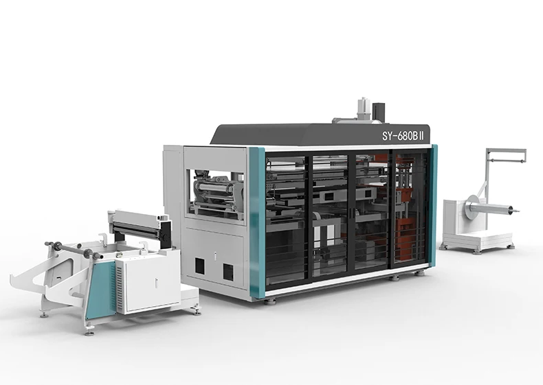 Durable Automatic Plastic Cup Thermoforming Machine With Cup Blowing System